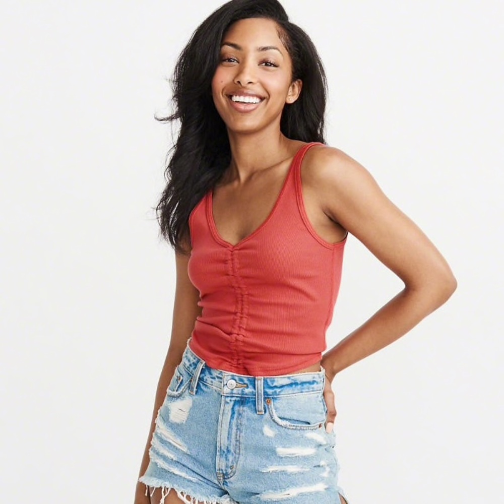 Abercrombie and Fitch Ribbed Cinch Tank